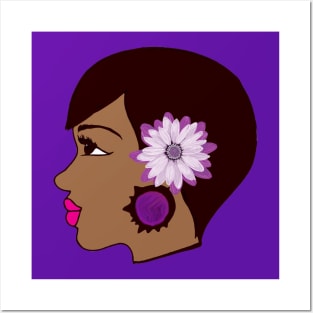 Black Queen Flower Women Summer Apparel Posters and Art